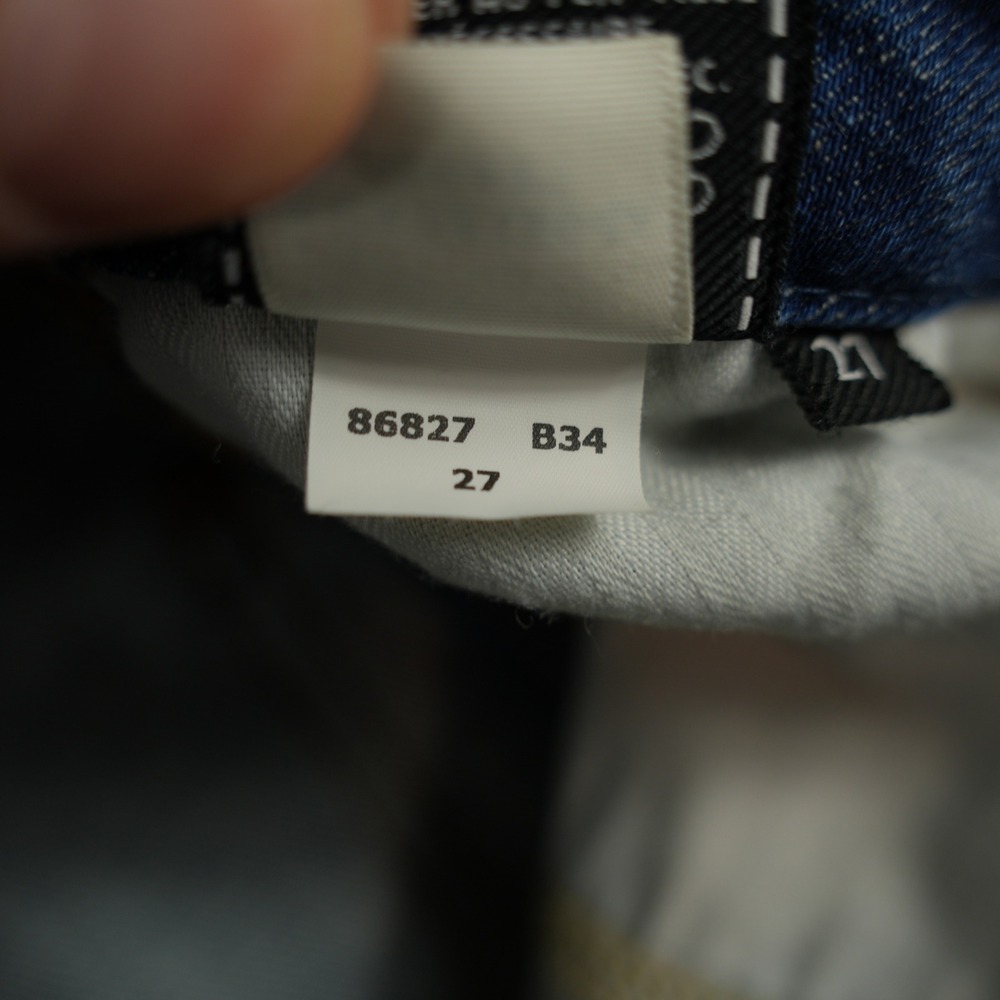 7 For All Mankind Ankle Skinny Jeans Womens 30 Blue Side Stripe Raw Hem - Picture 13 of 13
